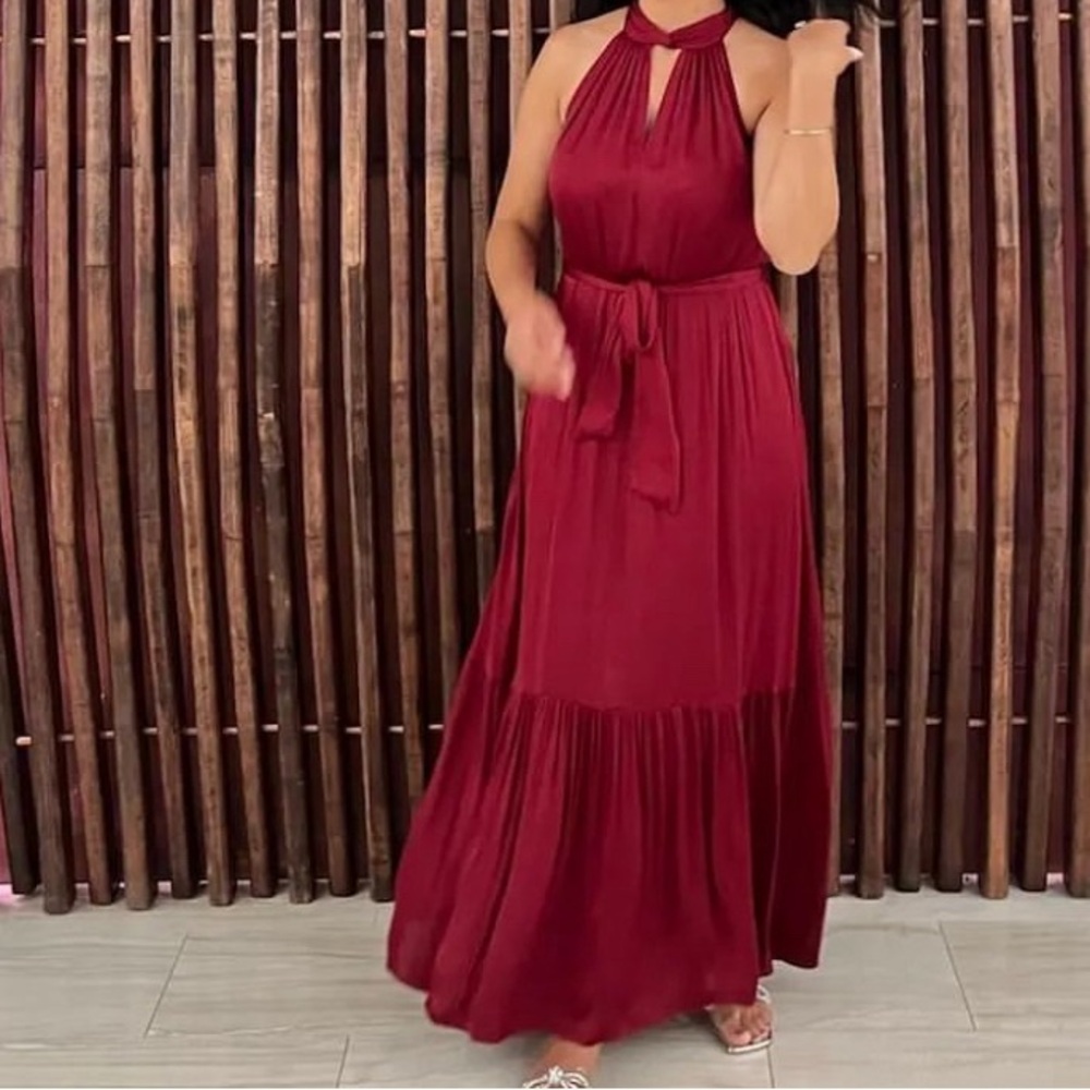Burgundy Banana Republic dress